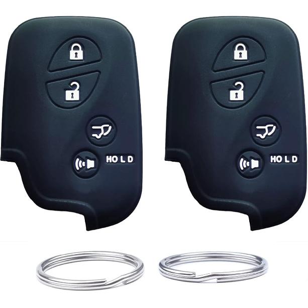 Silicone Key Fob Cover Case fit for Lexus RX350 ES350 IS250 GX460 LX570 IS350 GS430 GS300 GS450h is-C is-F.Part Number:HYQ14AEM HYQ14ACX (Red+Blue)