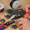 IWISS Automotive Crimping Tool Set with Interchangeable Dies for Faston Bare Insulated and Ferrules Multi-Crimper IWS-QC Terminals, Terminals,