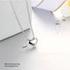 Love Cute Metal Heart Chain Necklace & Pendant For Women/Female Rose Gold Simple Jewelry Gift DWN099