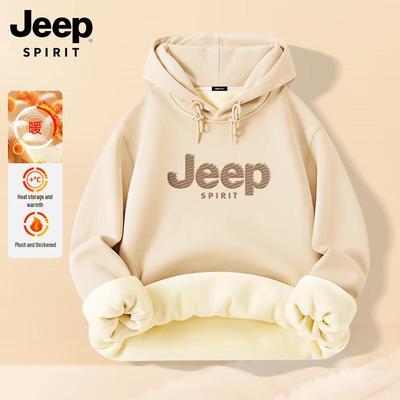 JEEP SPIRIT Ανδρικό Φούτερ με Κουκούλα και Φλις Επένδυση