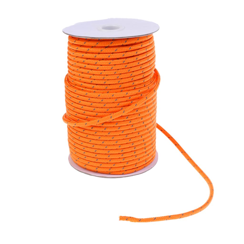 50m Reflective Guyline Outdoor Camping Tent Rope Runners Guy Line Cord WiZTJ JG 50m Reflective Guyline Outdoor Camping Tent Rope Runners Guy Line Cord WiZTJ JG