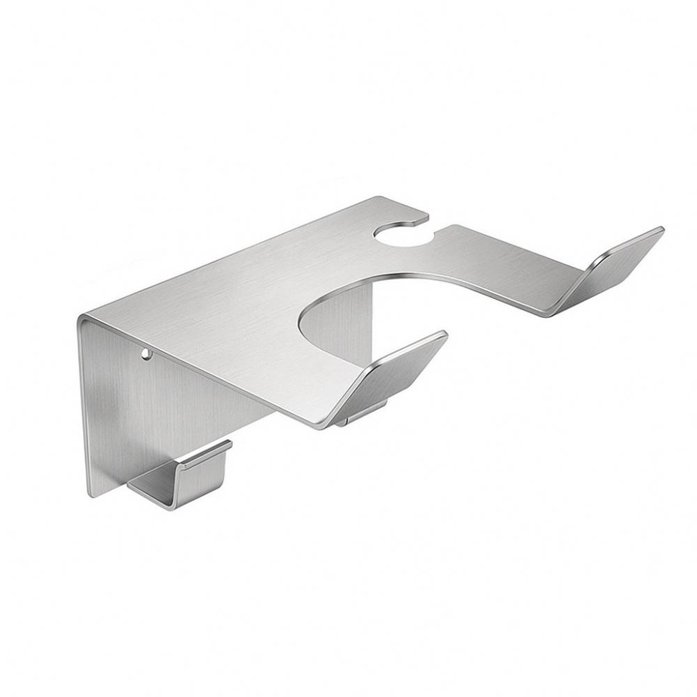 Stainless Steel Hair Dryer Holder Waterproof Blow Dryer Rack Simple Metal Storage Bracket Bathroom