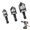 Pack Of 3 High Carbon Steel 90 Degree Countersink Drill Bits 12mm 16mm 19mm For Wood Metal And Plastic Accurate Work