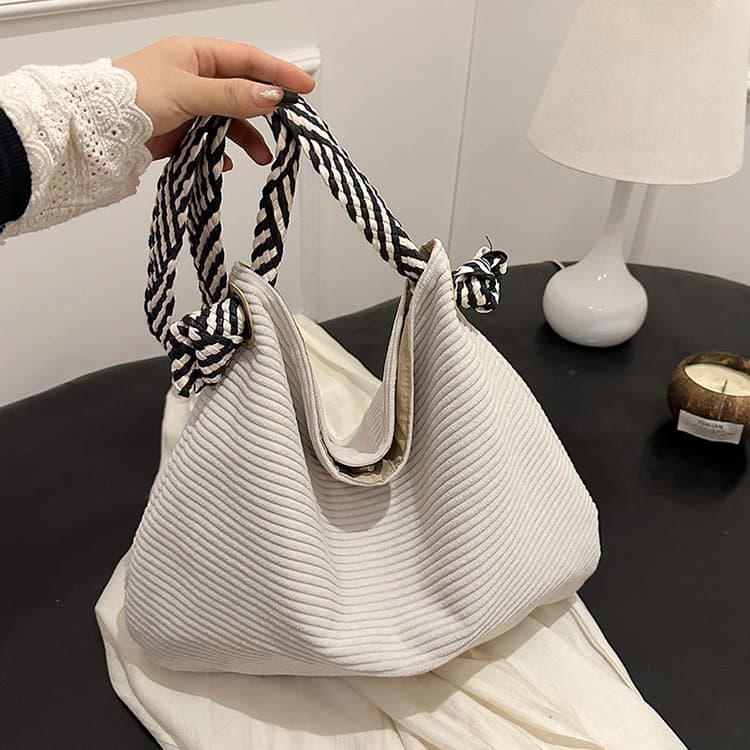 New soft wide shoulder strap flannel fashion shoulder bag