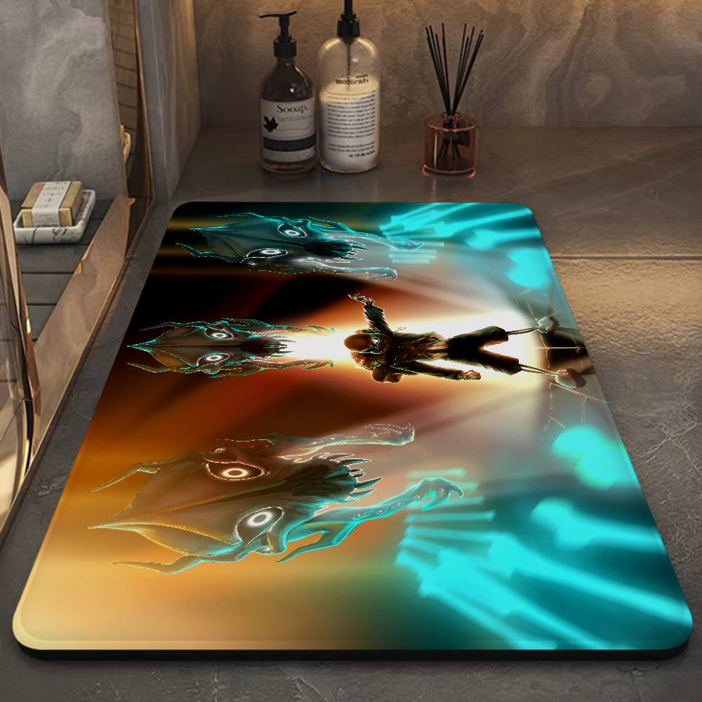 U-Undertale Anime Door Mat Kids Room Bedroom Decoration Balcony Anti-Slip Doormat Living Room Doormat Area Rug