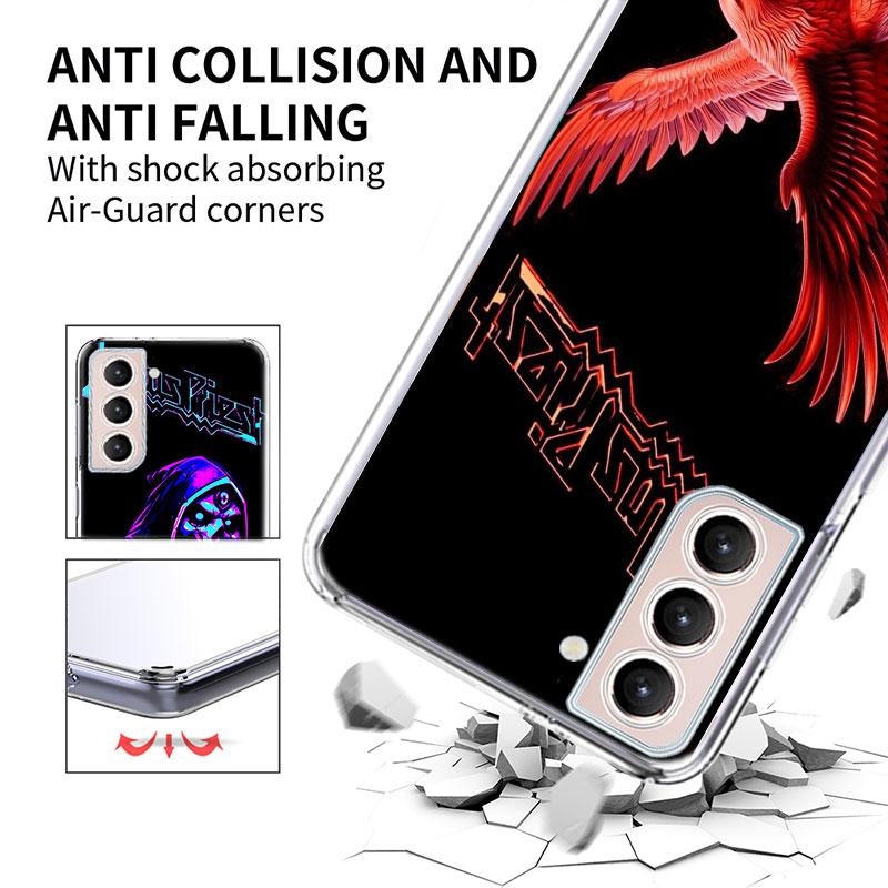 J-Judas P-Priest Band Phone Case For Samsung Galaxy S25 Edge S24 S23 FE S21 S20 S10 Plus S22 S26 Ultra Cover Clear Cases TPU Cap