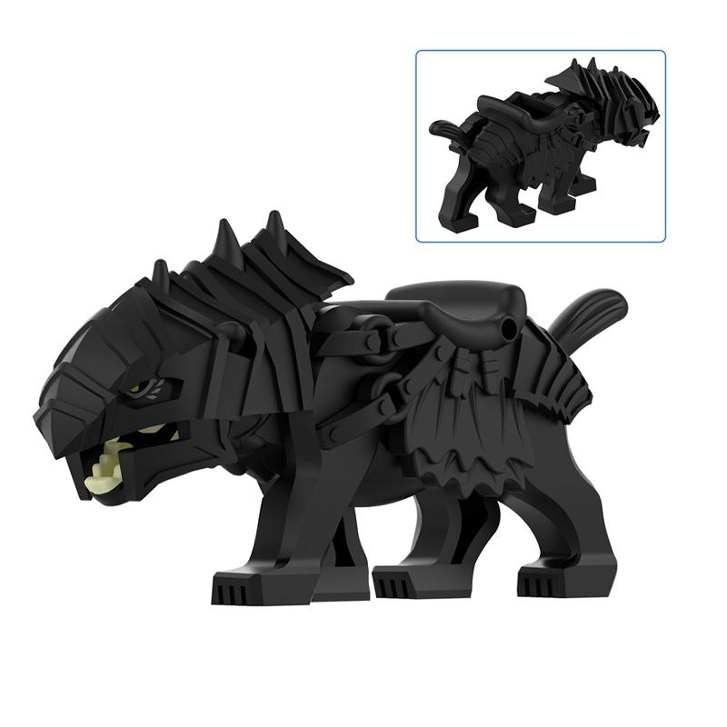 Magic Movies Medieval Animal Figure Building Blocks Dragon Elk Wild Boar Bighorn Sheep Dog Mini Model Bricks Toys DIY Kids Gifts