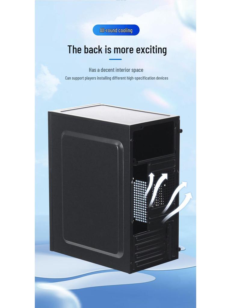 C1 Metall Mini ITX Desktop-Gehäuse für Business, Büro oder Gaming - Kompatibel mit kompakten Motherboards