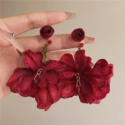 Moda Simülasyon Çiçek Kolye Küpeler