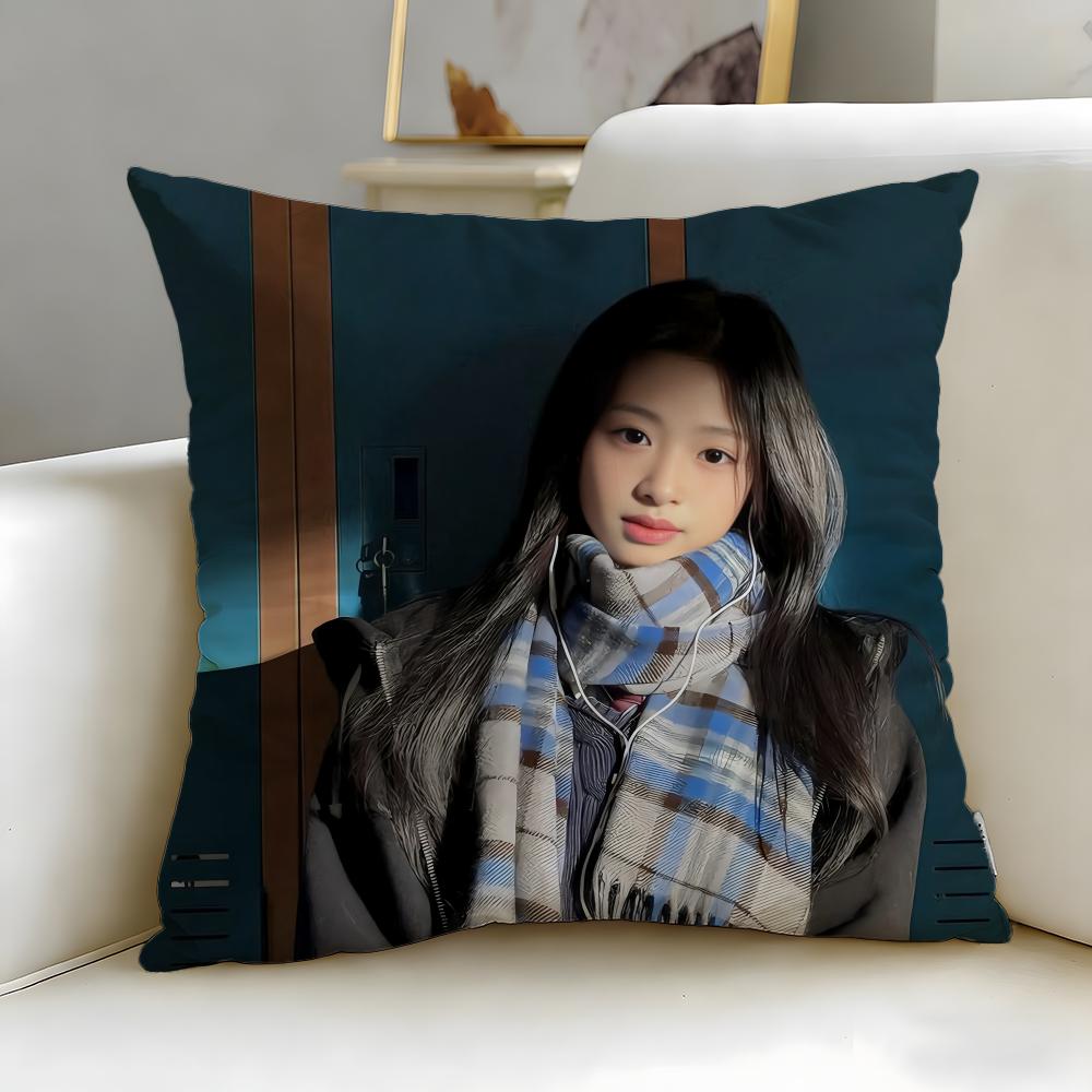 popular idol Ahyeon Cushion Cover Soft EasyWash Pillow Case Versatile for Couch Bed Travel and Office