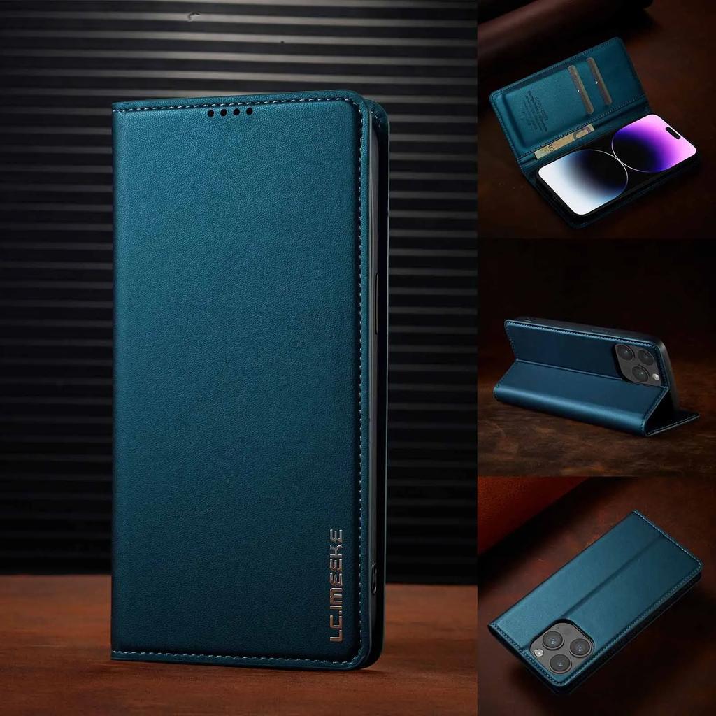 Custodia a Libro Ultrasottile in Pelle per IPhone 17 Pro Max 17 Air 16 15 14 13 12 11 Pro Max Portafoglio Magnetico Porta Carte Supporto Copertura in Pelle