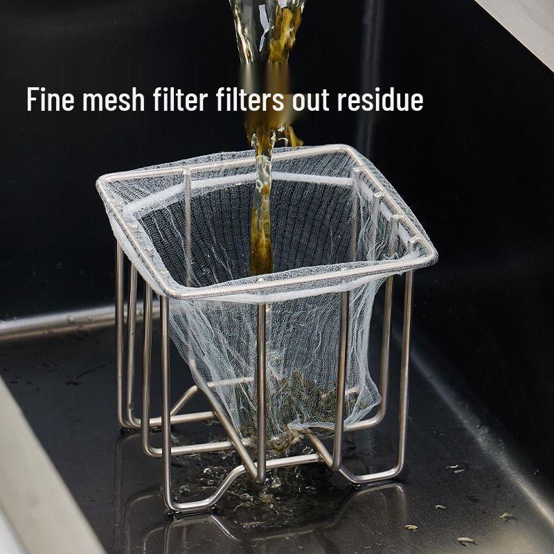 Japanese Stainless Steel Sink Drain Basket & Kitchen Leftovers Filter Rack