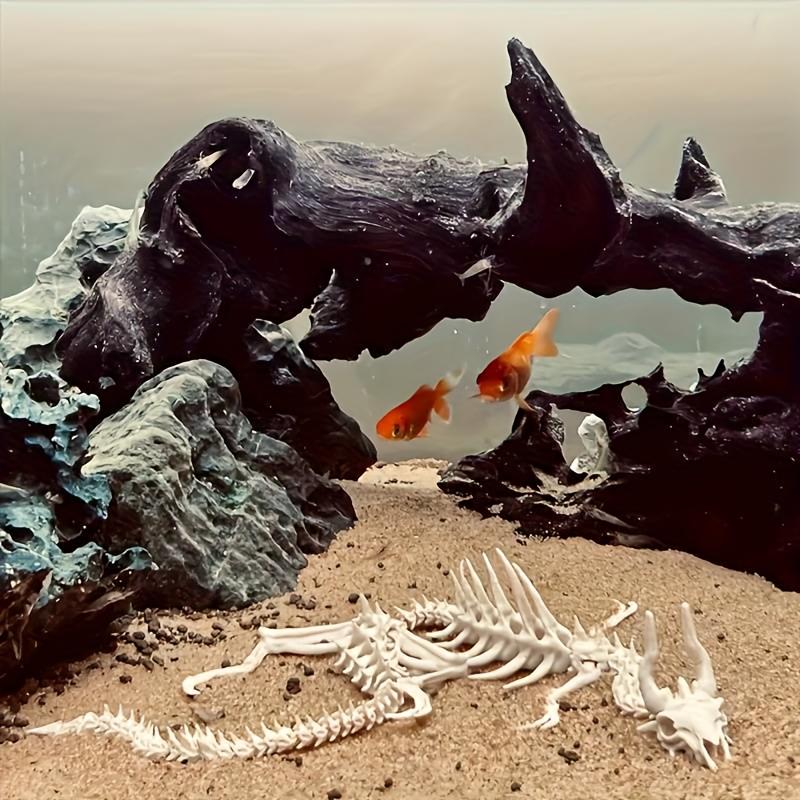 

1pc Dragon-Shaped Fishbone Decoration Fish Tank Dragon Bone Fossil Ornament Flexible Spine Movable Joints Dragon Model