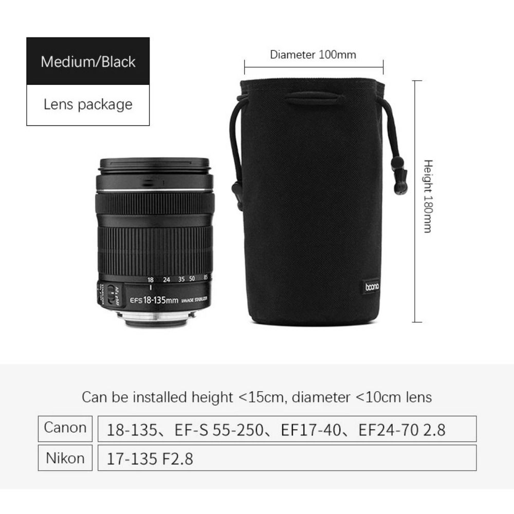 Adjustable Strap Camera Storage Bag Dustproof Velvet Lining DSLR Drawstring Bag Inner Bag Waterproof Lens Protective Case