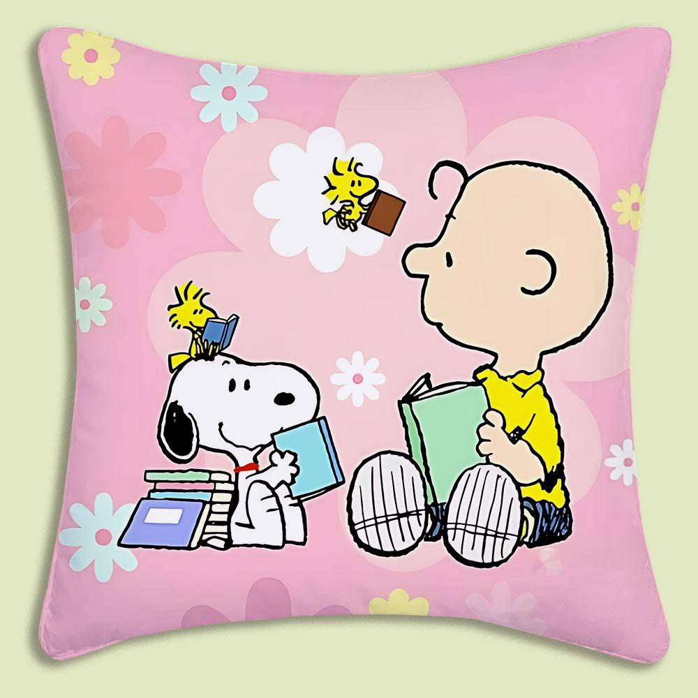 Cartoon Cute S-Snoopy Pillow Covers Cartoon Sofa Decorative Home Double-Sided Printing Short Plush Cute Cushion Cover