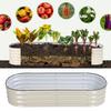 Raised Garden Bed Steel   Outdoor Planter Box with Open Bottom for Vegetables Fruits Flowers