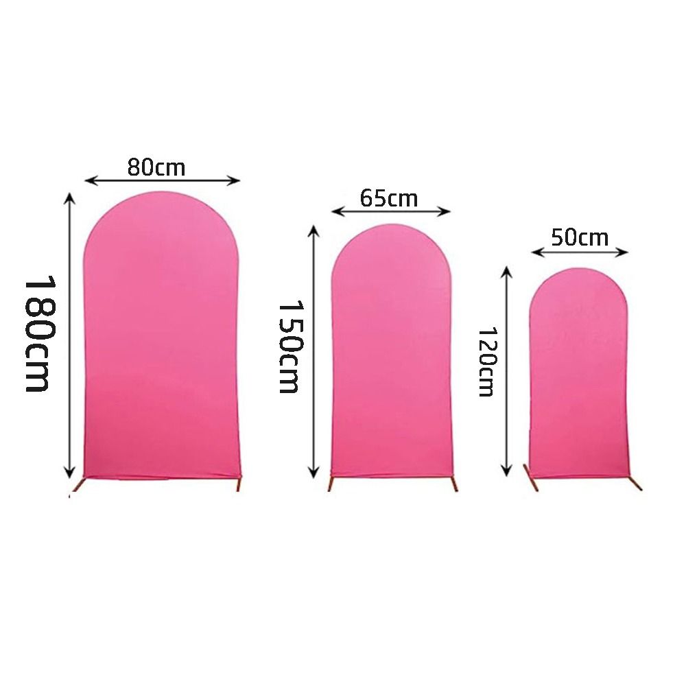 Polyester Wedding Arch Cover Round High Elasticity Arch Backdrop Cover Background Solid Color Ceremony Banquet Decoration