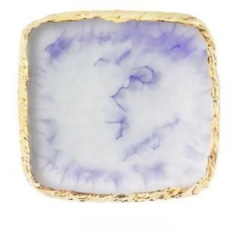 1Pc Exclusive Nail Resin Palette Gold Edge Agate Flakes Nail Painting Color Palette Nail Display Board Tools