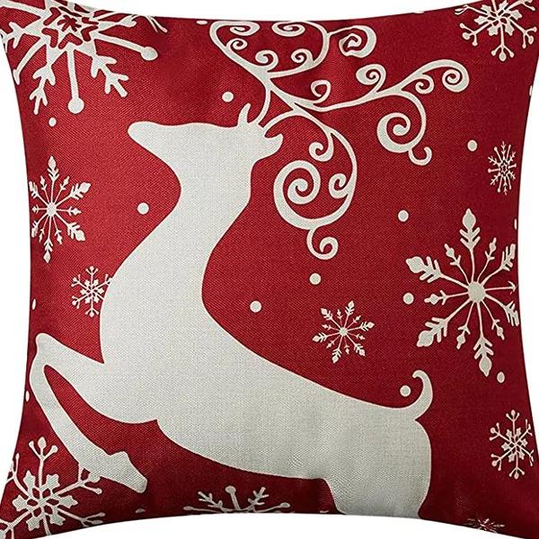 New Christmas Pillow Cover, Deer Snow Festival Decoration, Home Sofa, Living Room Pillow, Cushion Cover