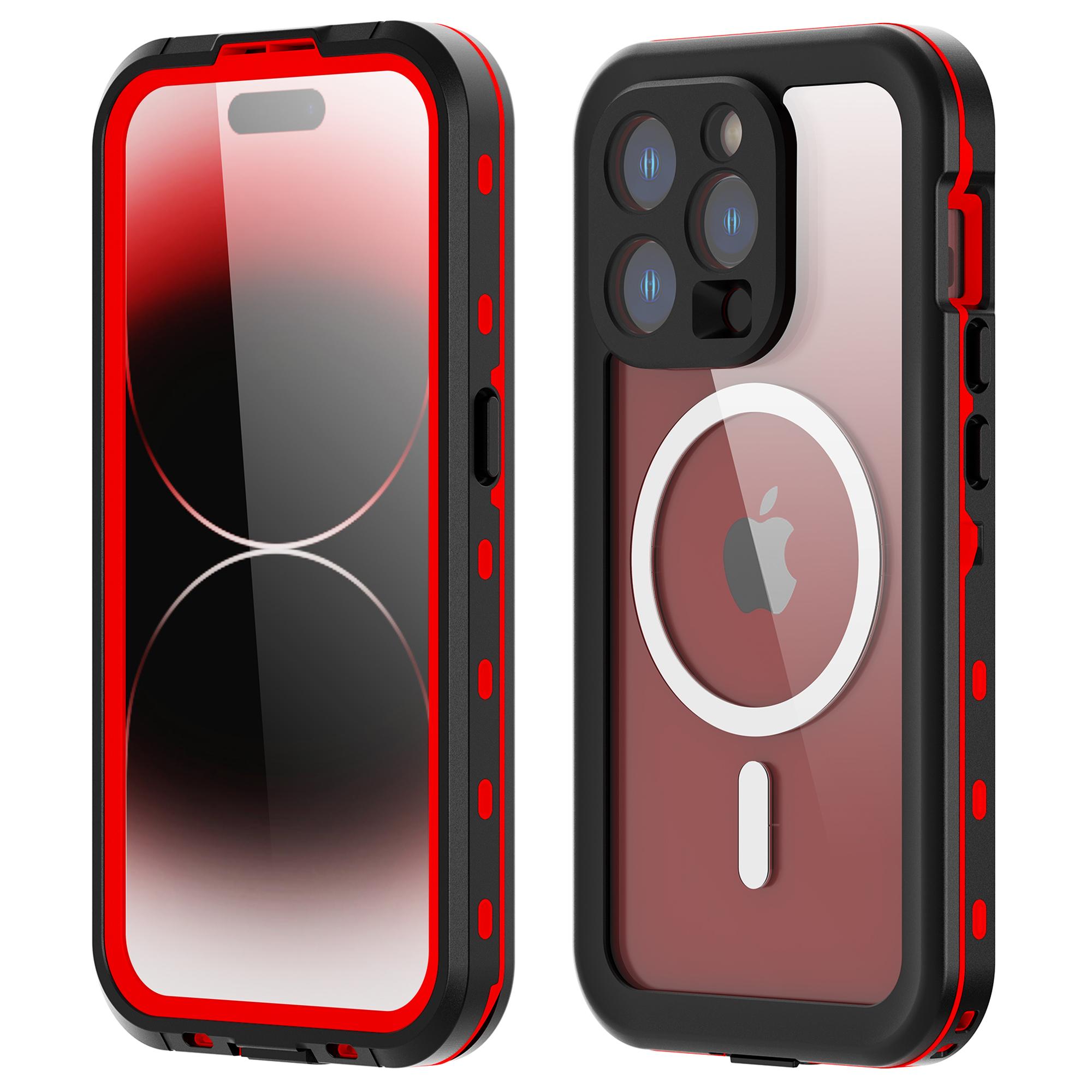 

REDPEPPER Серія Dot+ Чохол для телефону iPhone 15 Pro Сумісний з MagSafe Водонепроникний IP68 Прозорий чохол для телефону C