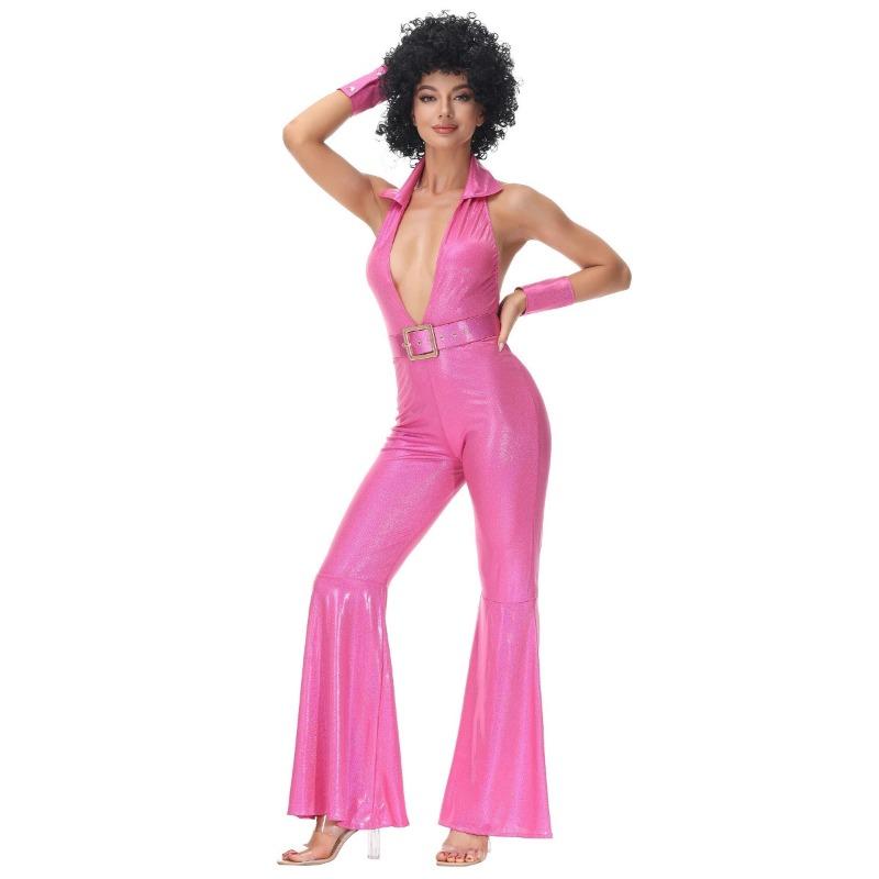 Halloween 70 Retro Disco Hippie Hip-hop Rocker, Stage Performance Costume