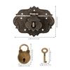 2Sets Bear Head Padlocks Mini Vintage Decorative Locks for Jewelry Storage Suitcase Latch Home Decor Retro Hardware