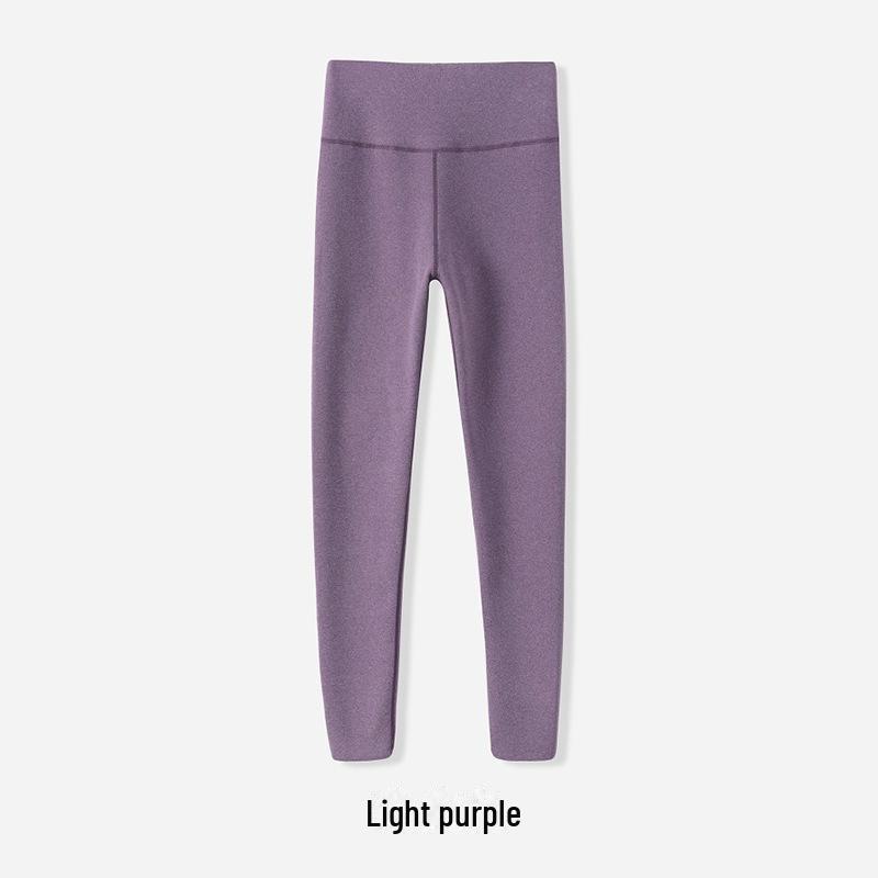 2024 Autumn/Winter High-Waist Double-Sided German Velvet Seamless Leggings for Women - Warm, Thick Waist Protection