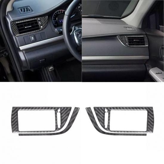 For Toyota Camry 2012-14 Carbon Fiber Interior Side Air Vent Outlet Cover Trim