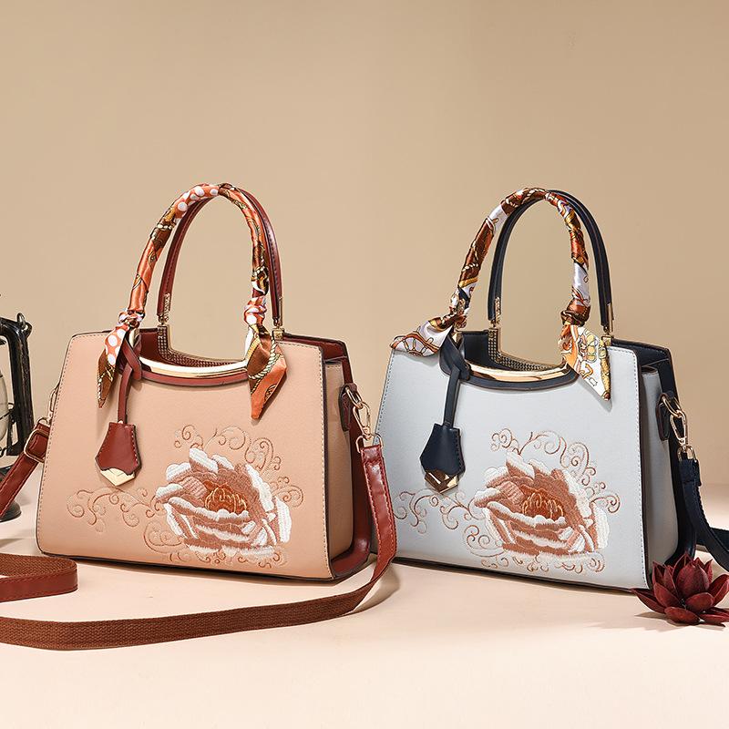 Damentasche mit großem Fassungsvermögen, Kontrasttasche, Freizeittasche, einfache lässige Handtasche