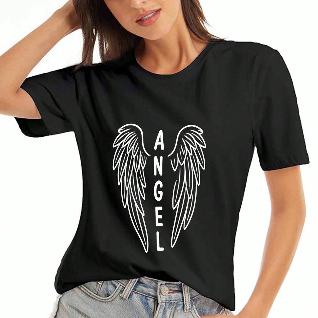 Anemone Fish Mode On Ladies Cotton T Shirt, Premium Cotton Quality Print, Durable, Casual Fashion, Vivid Clownfish Graphic Tee, Comfortable And Breath