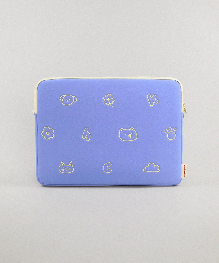 Kimhachan Pupi Pattern Laptop Pouch - Lilac