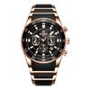 New Sport Watches for Men Fashion Silicone Stainless Steel Quartz Watches Waterproof Chronograph Wrist Watches