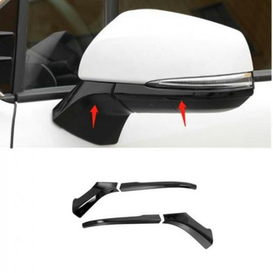 Glossy Black Rearview Side Mirror Strip Cover Trim For Toyota Sienna 2021-2022
