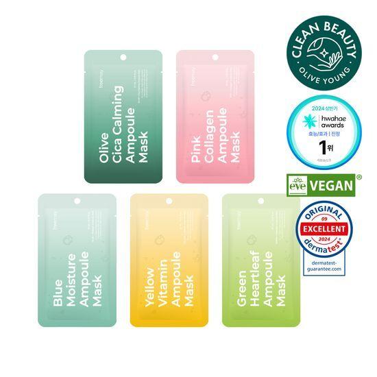 Freemay Vegan Ampoule Mask 1 sheet, choose 1 of 5 types