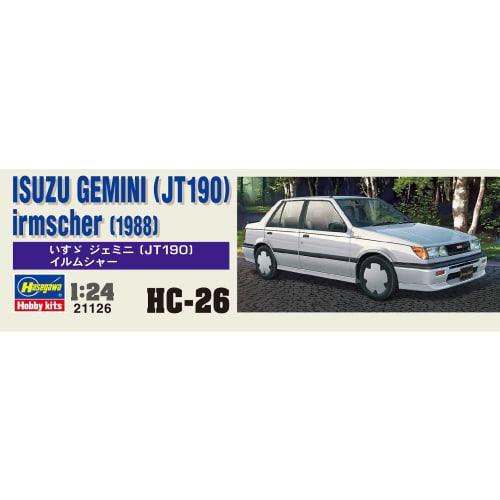 Hasegawa 1/24 Historic Car Series Isuzu Gemini (JT190) Irmscher Plastic Model HC26