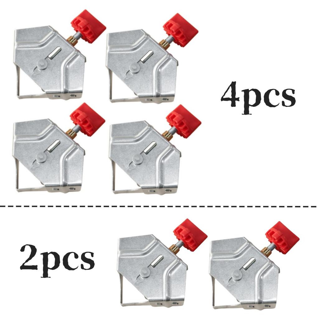 2/4pcs Corner Clamps For Woodworking 90 Degree Right Angle Clamp with Adjustable Swing Jaw For Wood Metal Pipe Steel Rod Glass