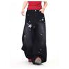 Women's Autumn Star Print Distressed Wide-Leg Jeans - Trendy, Casual, Hip-Hop Style
