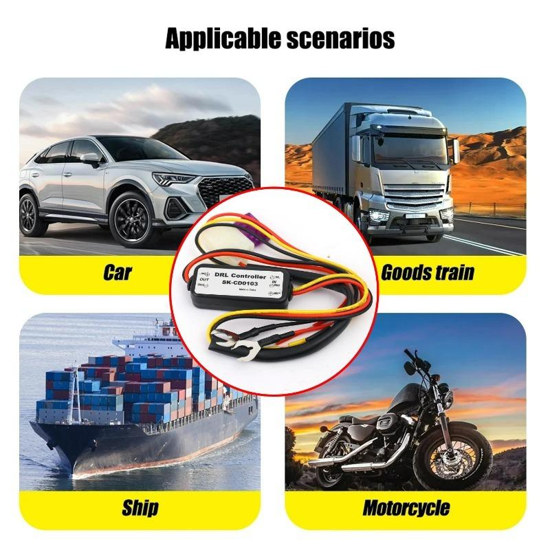 Multi Functional DRL Controller for Car LED Daytime Running Light Auto Automatic ON/OFF Controller Module DRL Relay Kits