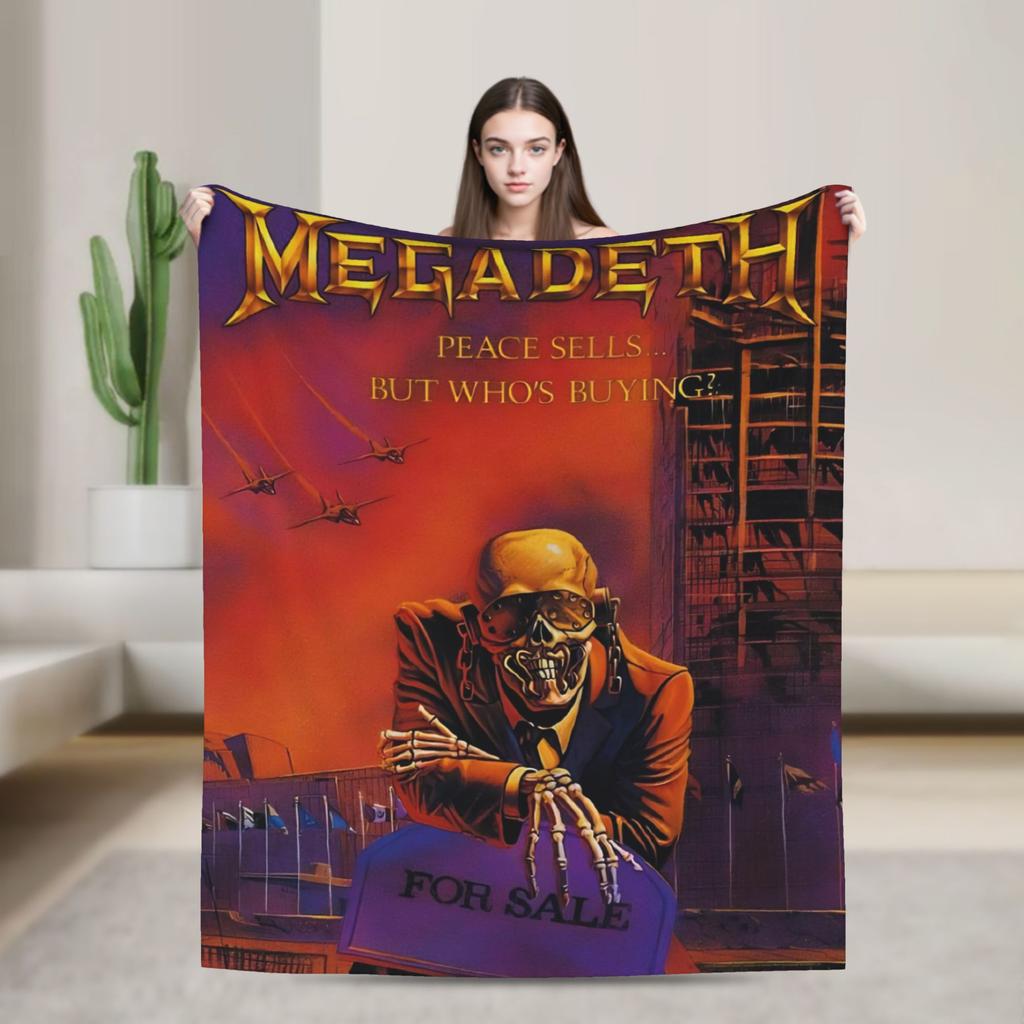 M-Megadethed Band  Blanket Quality Soft  Bedding Throws Winter Camping Couch Chair Sofa Bed Graphic Bedspread