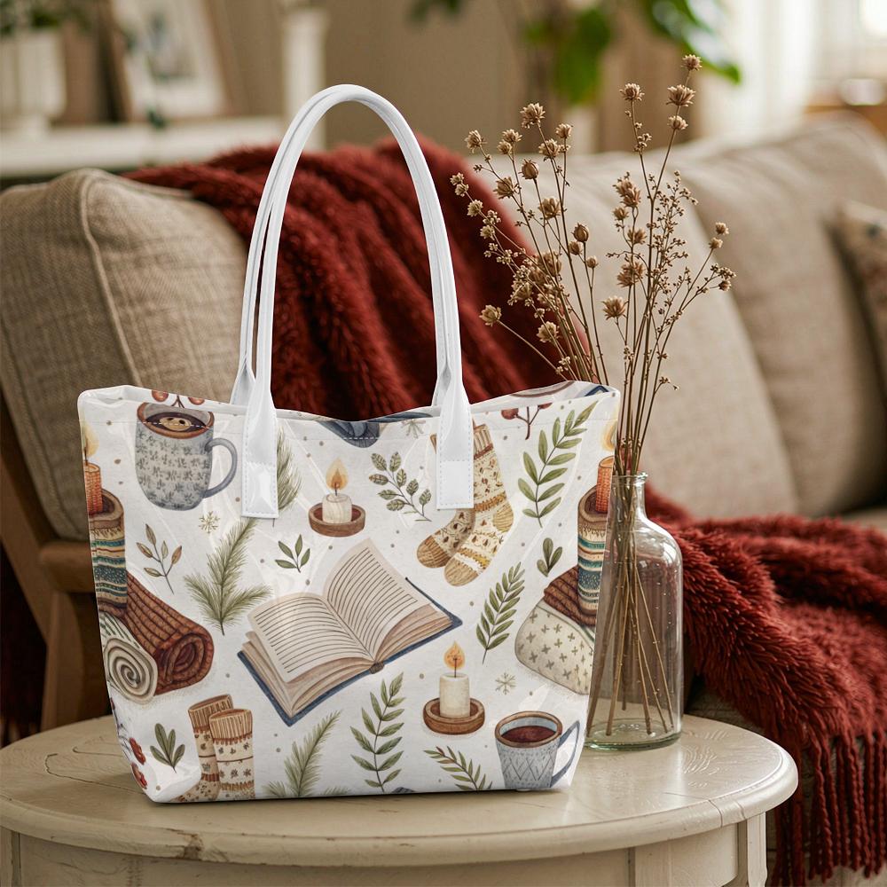 Cozy Autumn Themed Print Women's Casual Fashion Daily Commute Tote Bag
