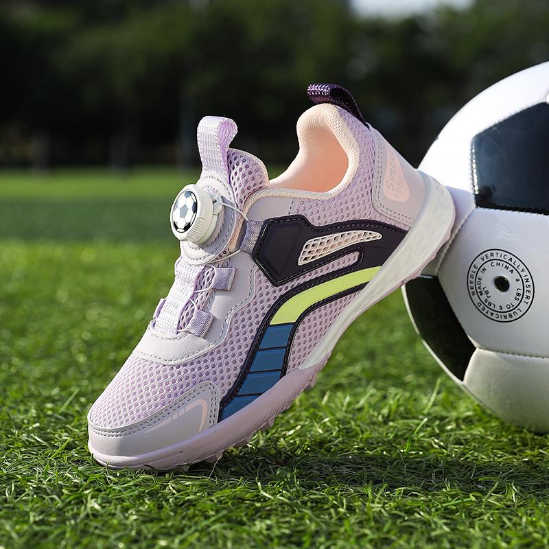 Neue Frühjahrs-Mesh-Studenten-Fußballschuhe Erfrischend und Leicht Wickelbare Sportschuhe Stabile Stollen für das Training