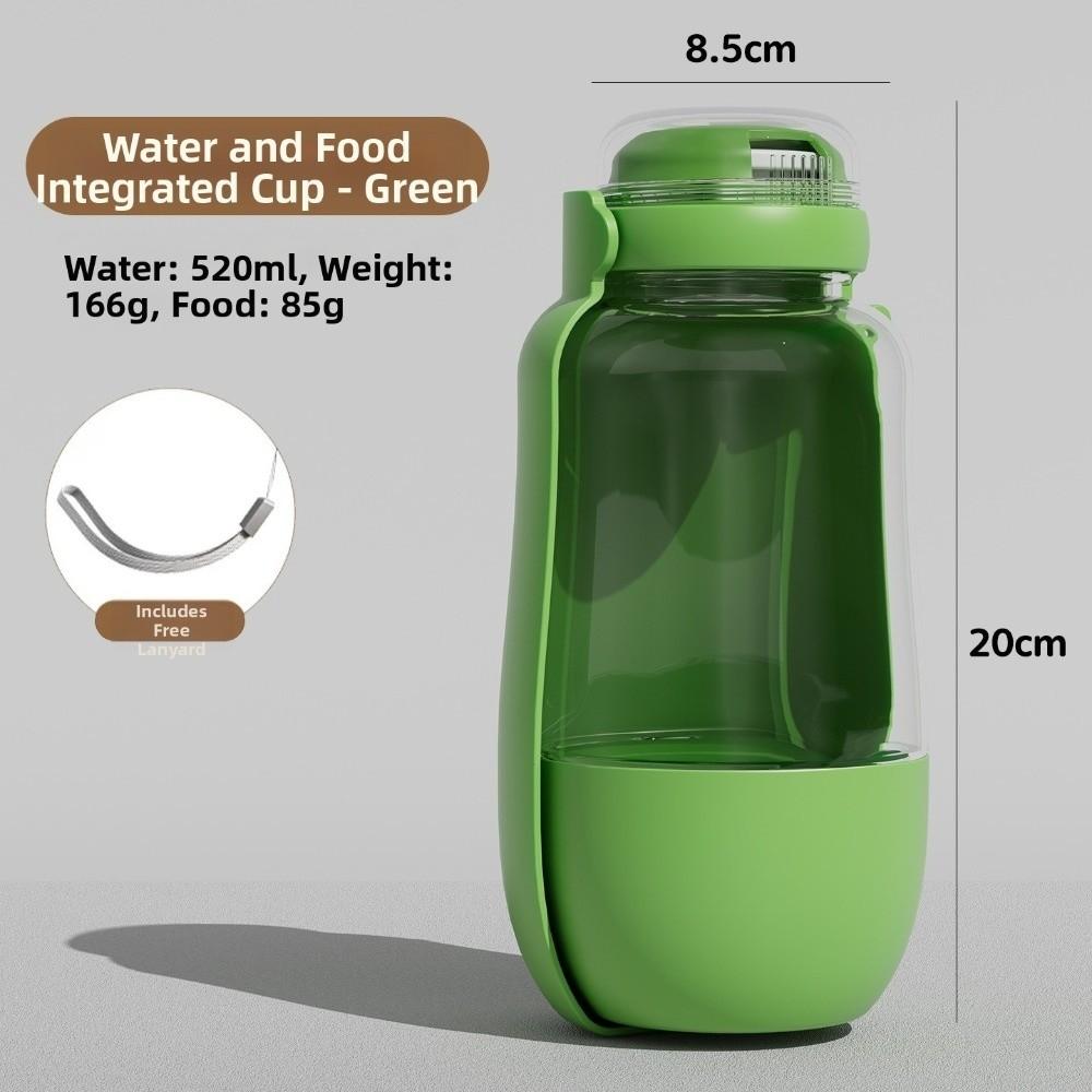2-In-1 Dog Water Bottle 520ml PP Portable Dog Bottle New Pet Travel Drinker  Outdoor Walks