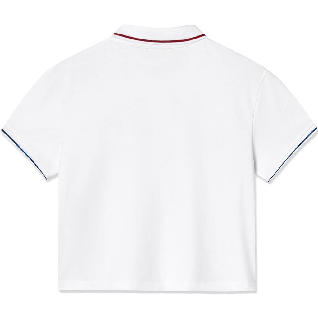 Levis SS24 Paris Limited Edition Capsule Collection Polo Shirt With Embroidered Logo Women Tops White 0023U-0000