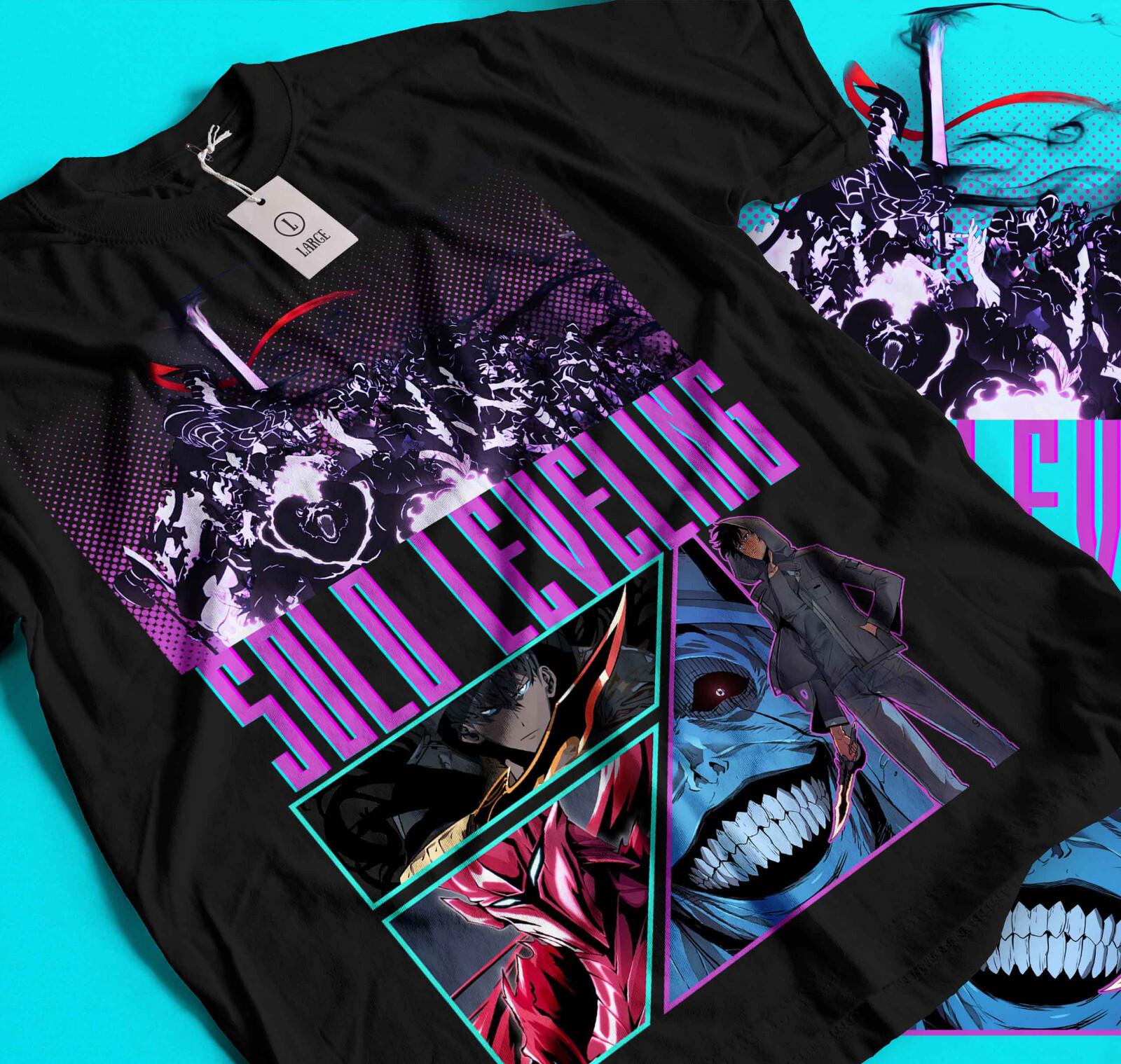 Solo Leveling T-Shirt Mens Womens Tees Top Sung Jinwoo Liu Zhigang Anime Jonas Reiji shirt Gift 306 S