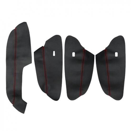 4pcs Interior Door Armrest Panel Leather Cover Trim For BMW X5 E70 2007-2013