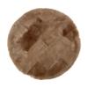 Natural Round Sheepskin Rug/mat Ø100cm Beige Size Ø100cm