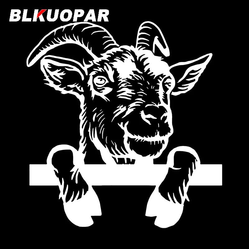 BLKUOPAR Little Goat Peeking Car Stickers Cute Animal Decal Scratch-Proof Die Cut Trunk Air Conditioner Car Styling
