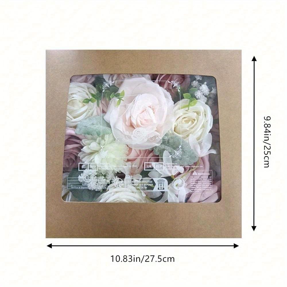 Artificial Rose Flower Bouquet Kit for Wedding Centerpieces, Bride Bouquets, Table & Chair Decorations, Cake & Home Decoration Diy, Valentine Day