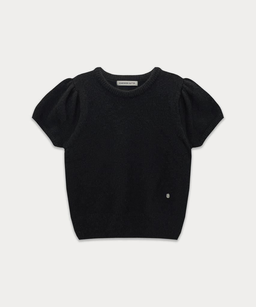Sseomweeobeoteo Emma Half Puff Knit - Black