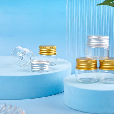 5Pcs 10Ml Tiny Glass Jars Bottles Screw Cap Storage Jar Mini Containers Transparent Vial Bottles